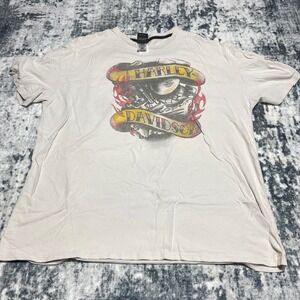 Harley Davidson Shirt Graphic Print Motor Cycles Rock City Little Rock Size 2XL